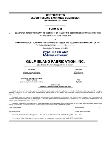 Thumbnail Gulf Island Fabrication
 10-Q Quarterly Report FY2017 