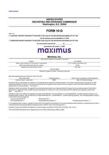 Thumbnail Maximus 10-Q Quarterly Report FY2026 