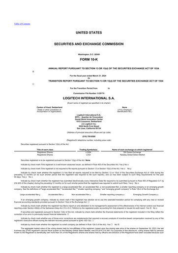 Thumbnail Logitech 10-K Annual Report 2024