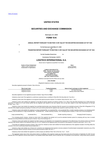 Thumbnail Logitech 10-K Annual Report 2025