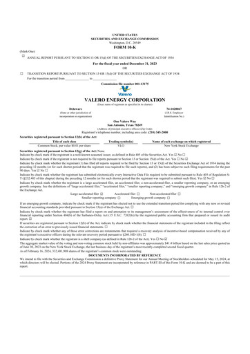 Thumbnail Valero Energy 10-K Annual Report 2023