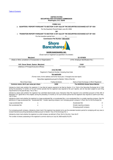 Thumbnail Shore Bancshares 10-Q Quarterly Report FY2026 