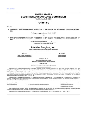 Thumbnail Intuitive Surgical 10-Q Quarterly Report FY2017 