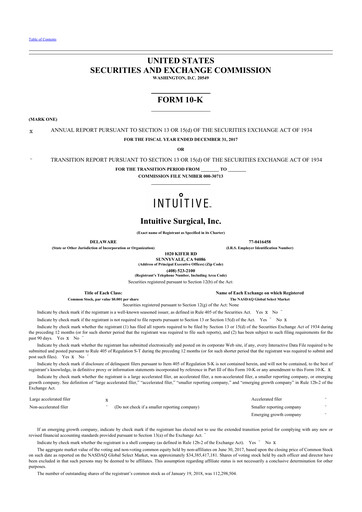 Thumbnail Intuitive Surgical 10-K Annual Report 2017