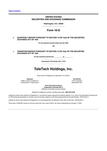 Thumbnail TTEC 10-Q Quarterly Report FY 