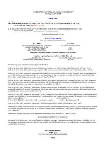 Thumbnail inTEST Corporation 10-K Annual Report 2012