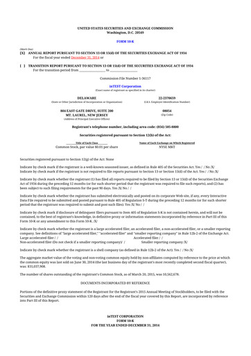 Thumbnail inTEST Corporation 10-K Annual Report 2014