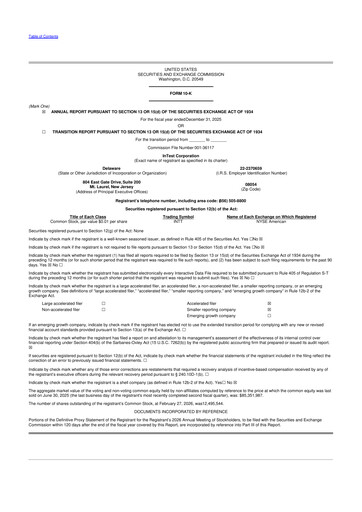 Vorschaubild inTEST Corporation 10-K Jahresbericht 2025
