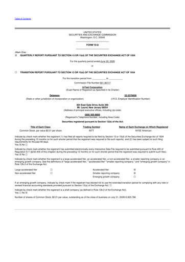 Thumbnail inTEST Corporation 10-Q Quarterly Report FY2026 