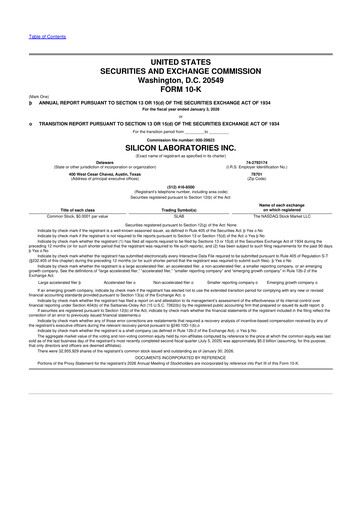 Thumbnail Silicon Labs
 10-K Annual Report 2025