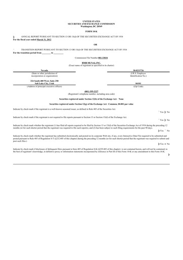 Vorschaubild Freedom Holding 10-K Jahresbericht 2012