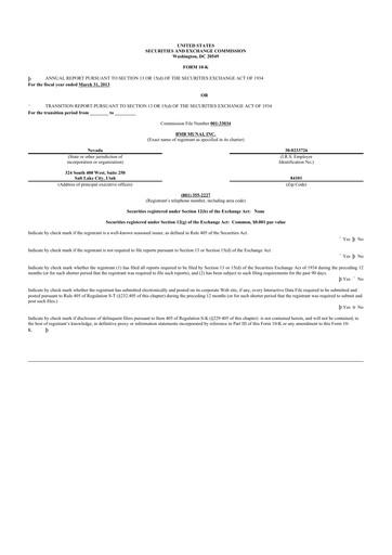 Vorschaubild Freedom Holding 10-K Jahresbericht 2013