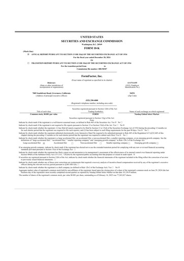 Thumbnail FormFactor 10-K Annual Report 2024