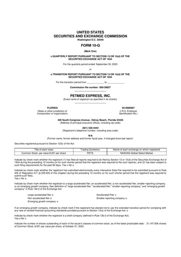Thumbnail PetMed Express
 10-Q Quarterly Report FY2024 