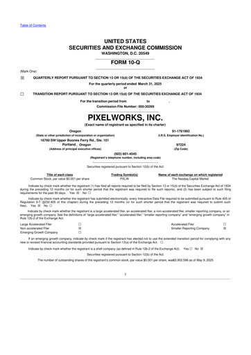 Thumbnail Pixelworks 10-Q Quarterly Report FY2025 