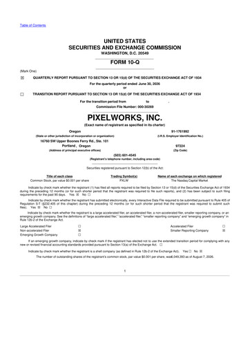 Thumbnail Pixelworks 10-Q Quarterly Report FY2026 