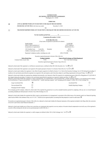 Thumbnail Yum! Brands 10-K Annual Report 2022