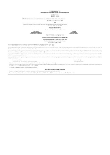 Thumbnail PriceSmart
 10-K Annual Report 