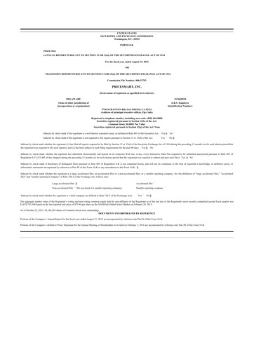 Thumbnail PriceSmart
 10-K Annual Report 2015