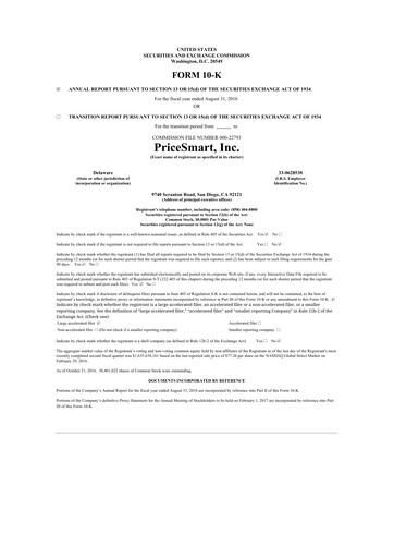 Thumbnail PriceSmart
 10-K Annual Report 2016