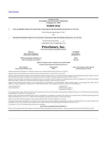 Thumbnail PriceSmart
 10-K Annual Report 2023