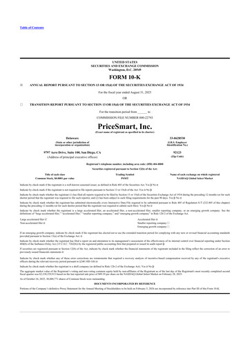 Thumbnail PriceSmart
 10-K Annual Report 2025