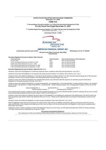 Thumbnail American Financial Group
 10-K Annual Report 2021