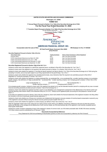 Thumbnail American Financial Group
 10-K Annual Report 2024