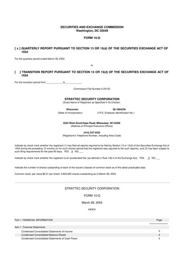 Vorschaubild Strattec Security 10-Q Quartalsbericht  