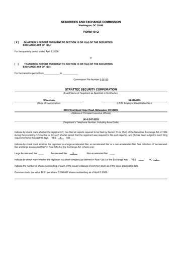 Vorschaubild Strattec Security 10-Q Quartalsbericht  