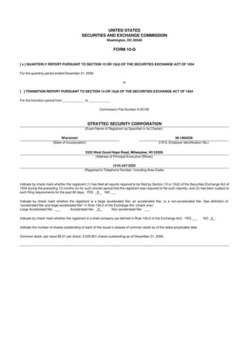 Vorschaubild Strattec Security 10-Q Quartalsbericht  