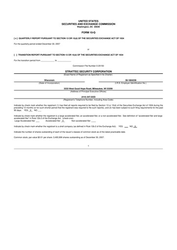 Vorschaubild Strattec Security 10-Q Quartalsbericht  