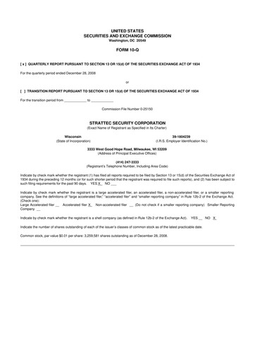 Vorschaubild Strattec Security 10-Q Quartalsbericht  