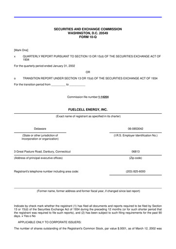 Thumbnail FuelCell Energy
 10-Q Quarterly Report FY 