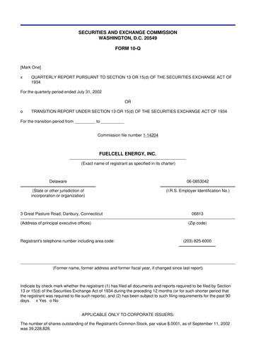 Thumbnail FuelCell Energy
 10-Q Quarterly Report FY 