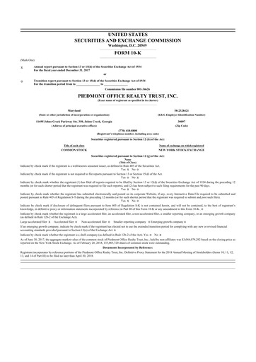 Thumbnail Piedmont Realty Trust 10-K Annual Report 2017