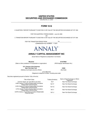 Thumbnail Annaly Capital Management
 10-Q Quarterly Report FY2026 