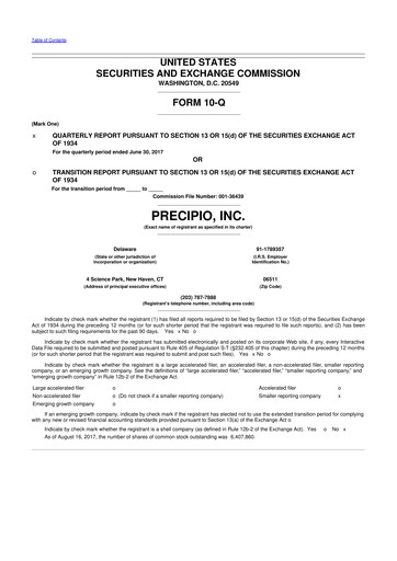 Thumbnail Precipio 10-Q Quarterly Report FY 