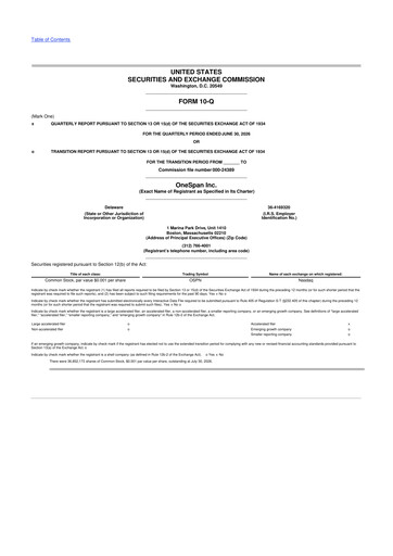 Thumbnail OneSpan 10-Q Quarterly Report FY2026 
