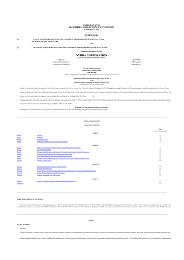 Thumbnail NVIDIA 10-K Annual Report 