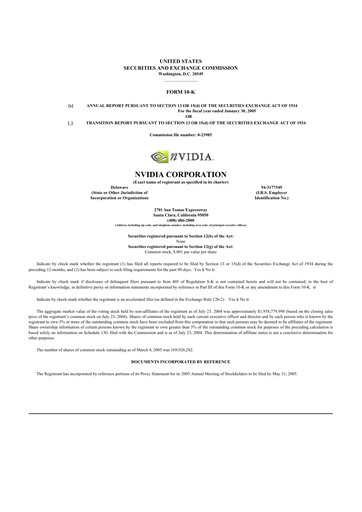 Thumbnail NVIDIA 10-K Annual Report 
