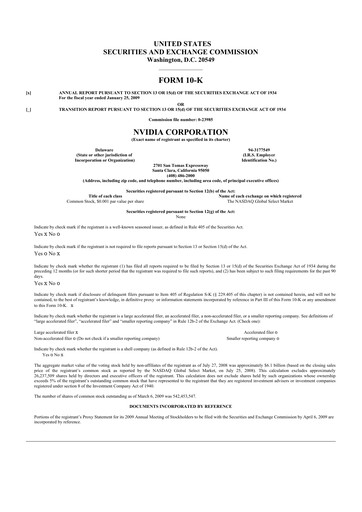 Thumbnail NVIDIA 10-K Annual Report 