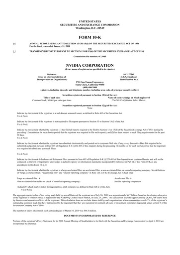 Thumbnail NVIDIA 10-K Annual Report 2010