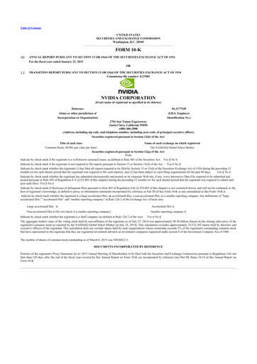 Thumbnail NVIDIA 10-K Annual Report 2015