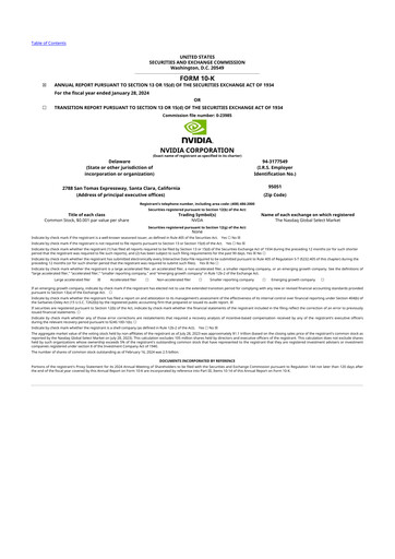 Thumbnail NVIDIA 10-K Annual Report 2024