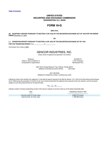 Thumbnail Gencor Industries
 10-Q Quarterly Report FY 