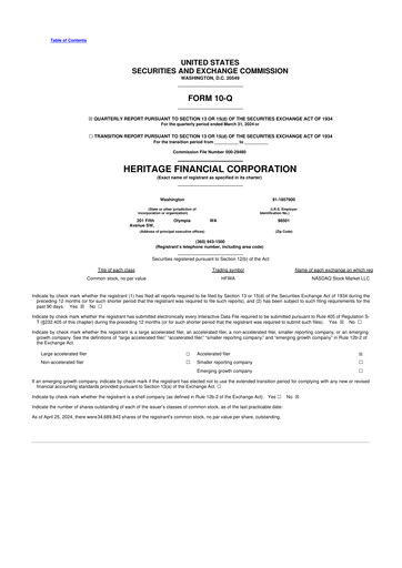 Thumbnail Heritage Financial 10-Q Quarterly Report FY2024 