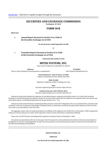 Thumbnail Mitek Systems
 10-K Annual Report 