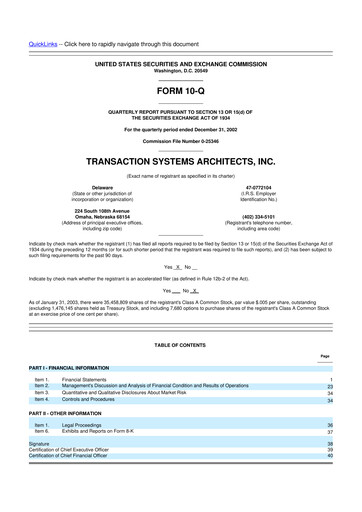 Thumbnail ACI Worldwide
 10-Q Quarterly Report FY 