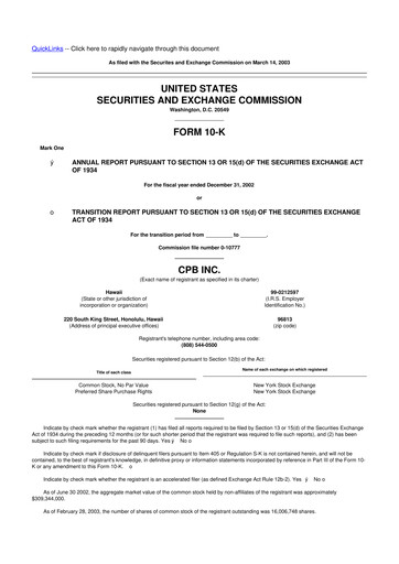 Miniature Central Pacific Financial 10-K Rapport annuel 